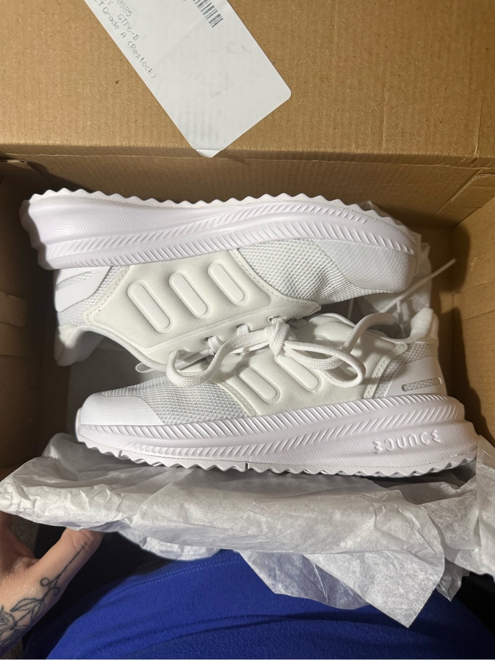 adidas Kids White Lace-Up Athletic Sneakers